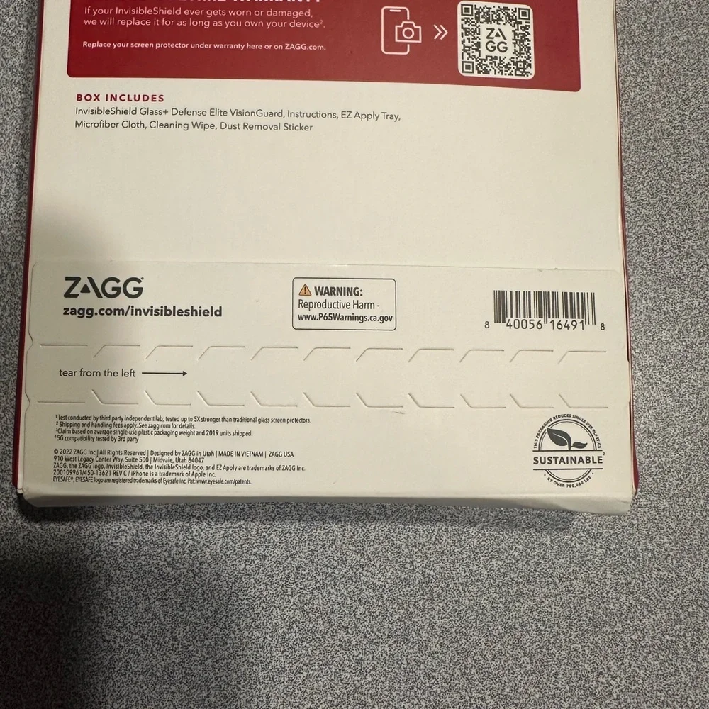 BRAND NEW ZAGG invisible shield for iPhone 14 Pro with blue light filtration